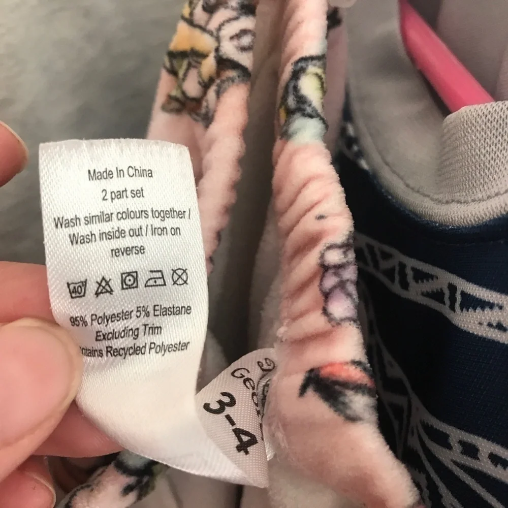 3/$15 Disney x George kids girls fleece pajama pants size 3-4 T